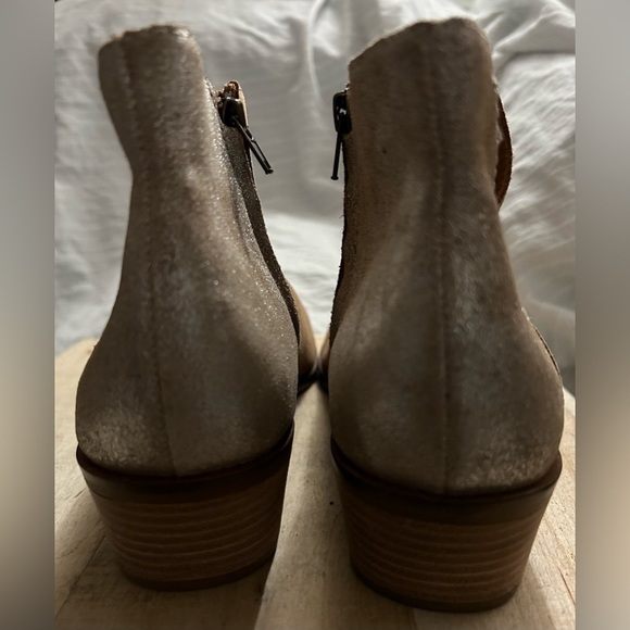 FRYE AND CO. Brown Leather Suede Side Zip Glitter Booties Boots Women's Sz 11 M - Picture 6 of 8